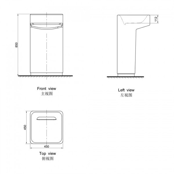 Bản Vẽ Chậu Lavabo AXENT HELVETIA L701-9101-T1