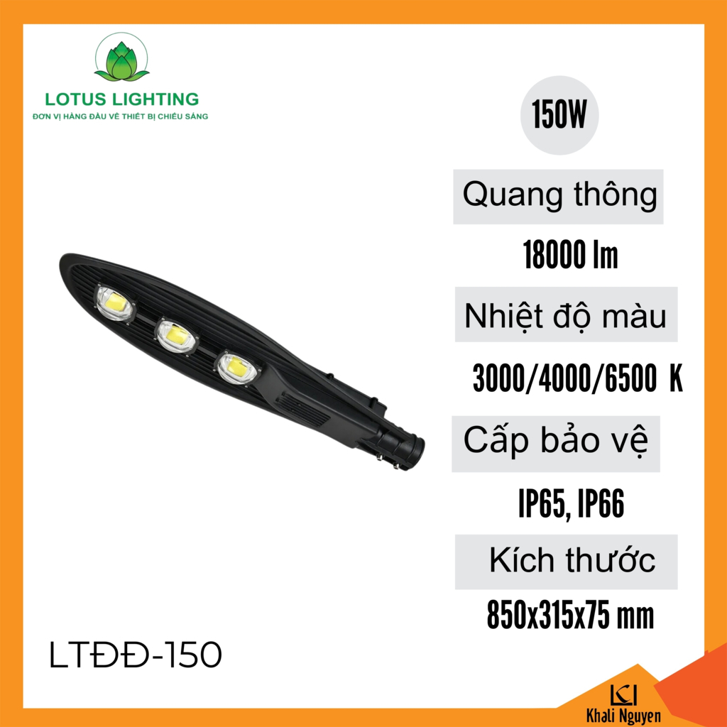 Đèn đường lá công 150W Lotus Lighting LTĐĐ-150