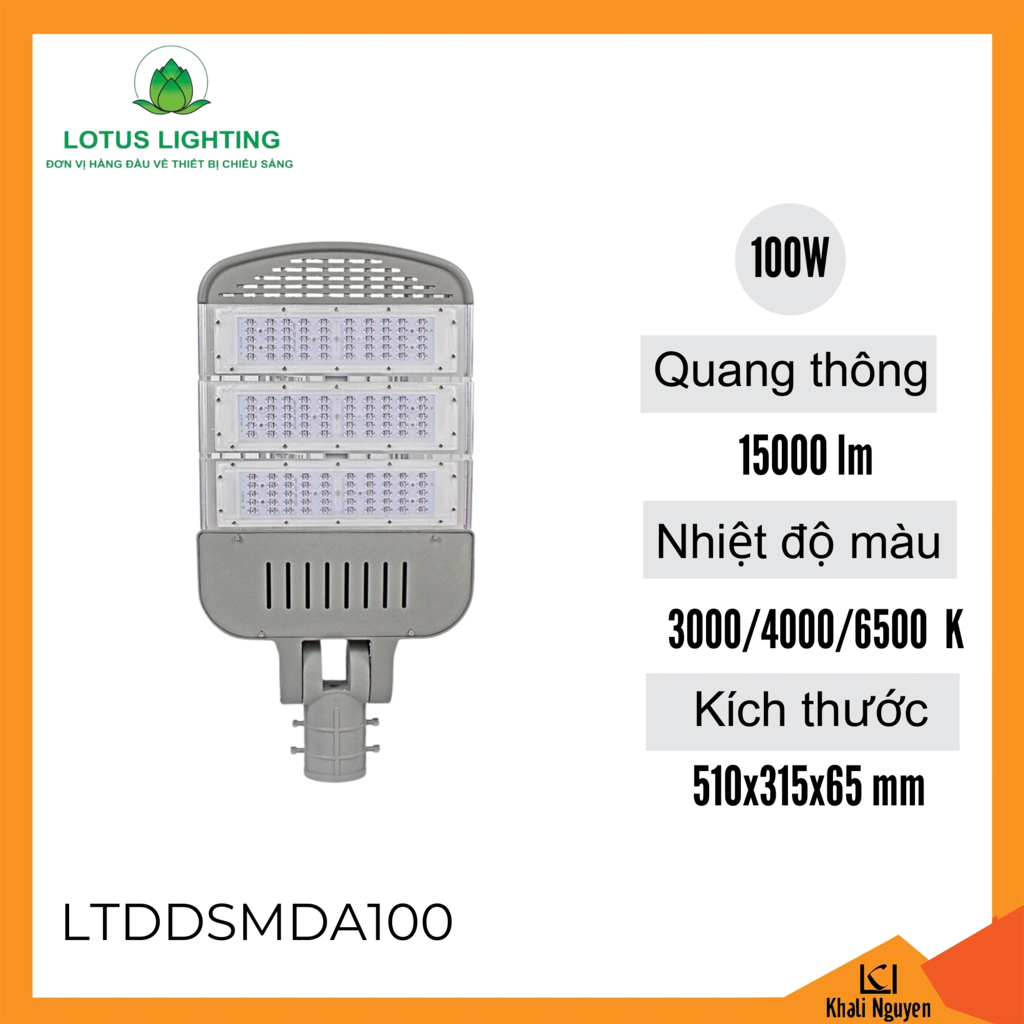 Đèn đường A 100W Lotus Lighting LTDDSMDA100