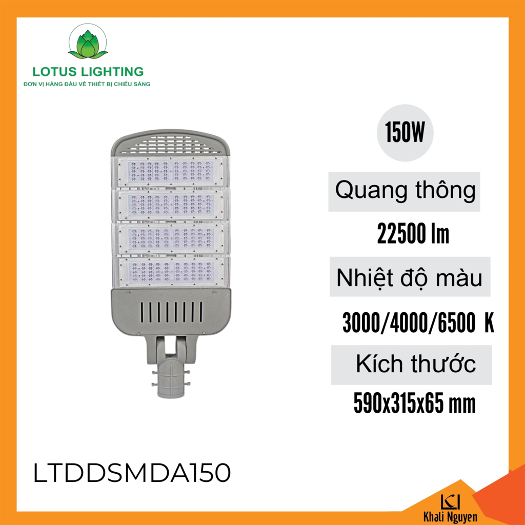 Đèn đường A 150W Lotus Lighting LTDDSMDA150