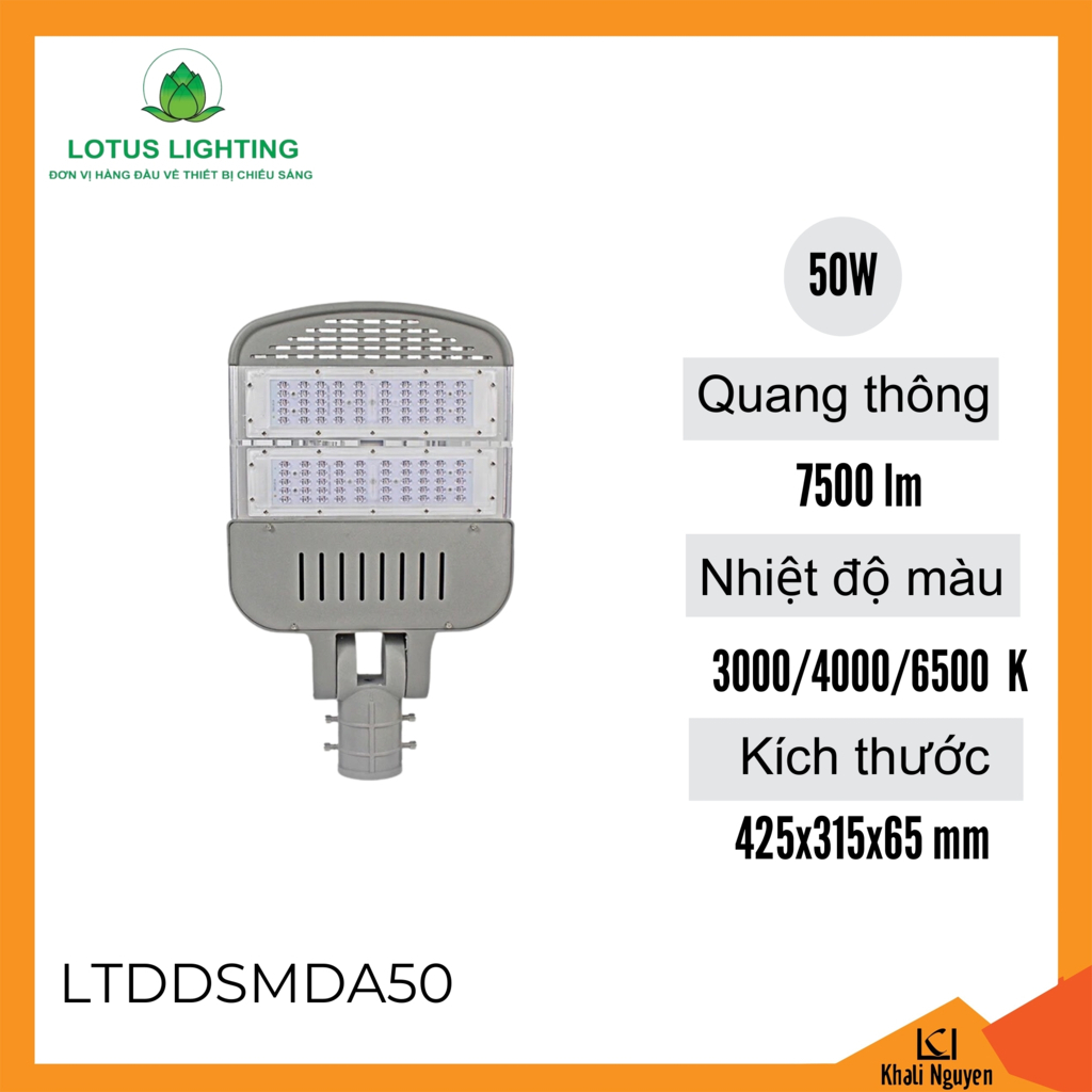 Đèn đường A 50W Lotus Lighting LTDDSMDA50