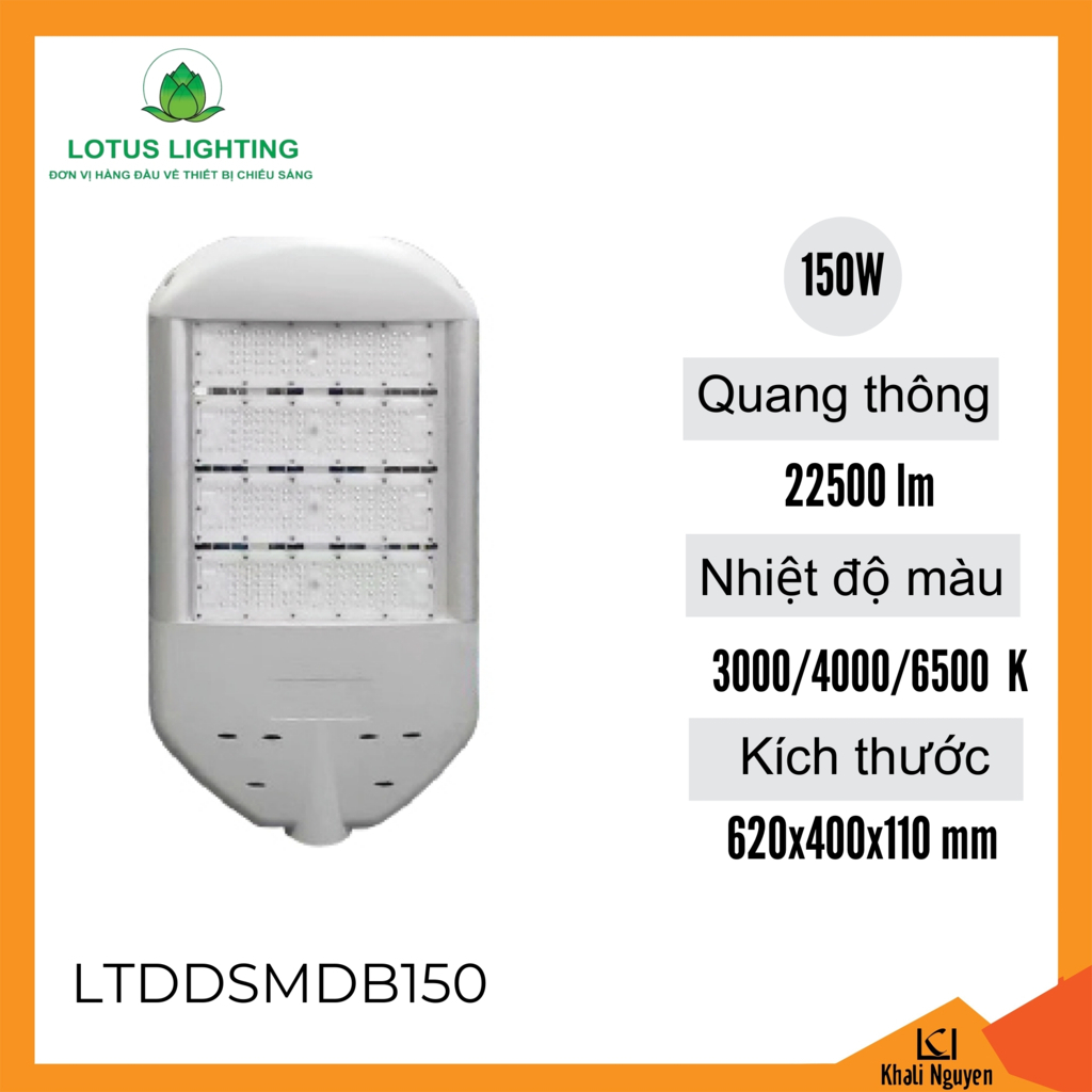 Đèn đường B 150W Lotus Lighting LTDDSMDB150