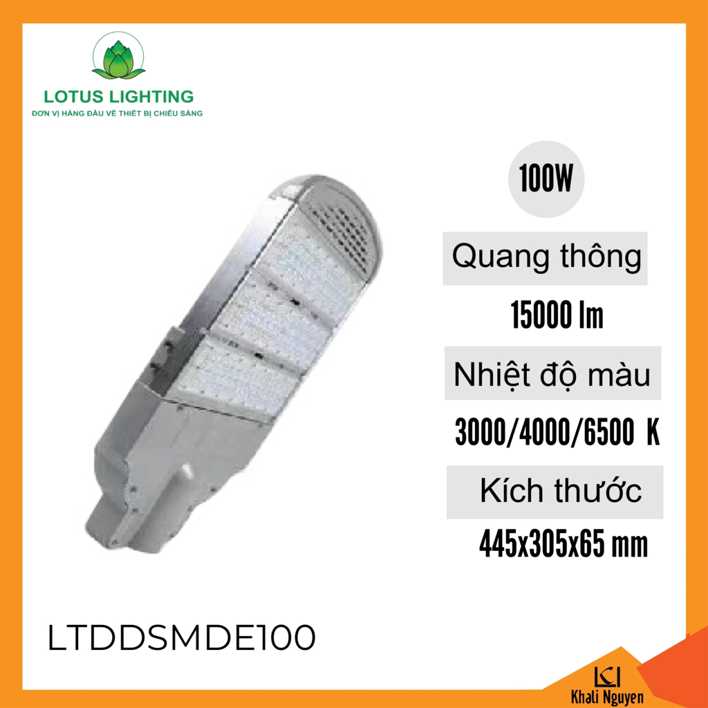 Đèn đường E 100W Lotus Lighting LTDDSMDE100