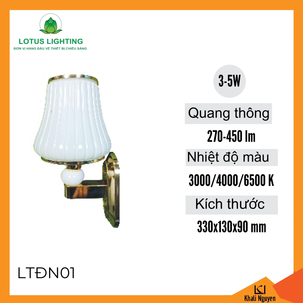 Đèn ngủ treo tường Lotus Lighting LTĐN01