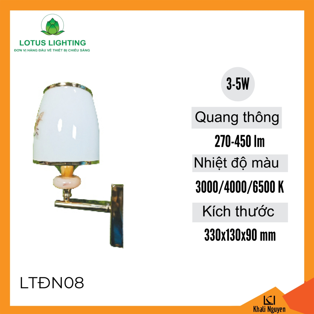 Đèn ngủ treo tường Lotus Lighting LTĐN08