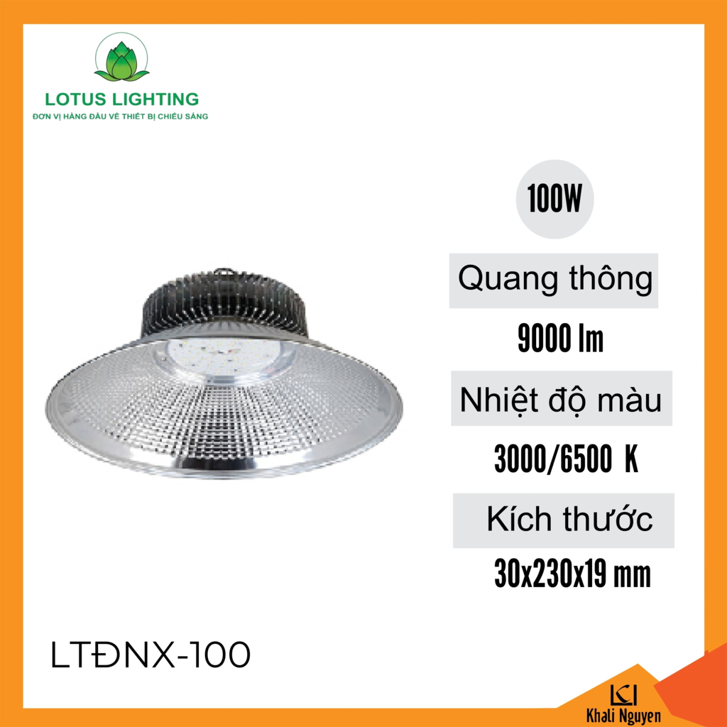 Đèn nhà xưởng đuôi én 100W Lotus Lighting LTĐNX-100