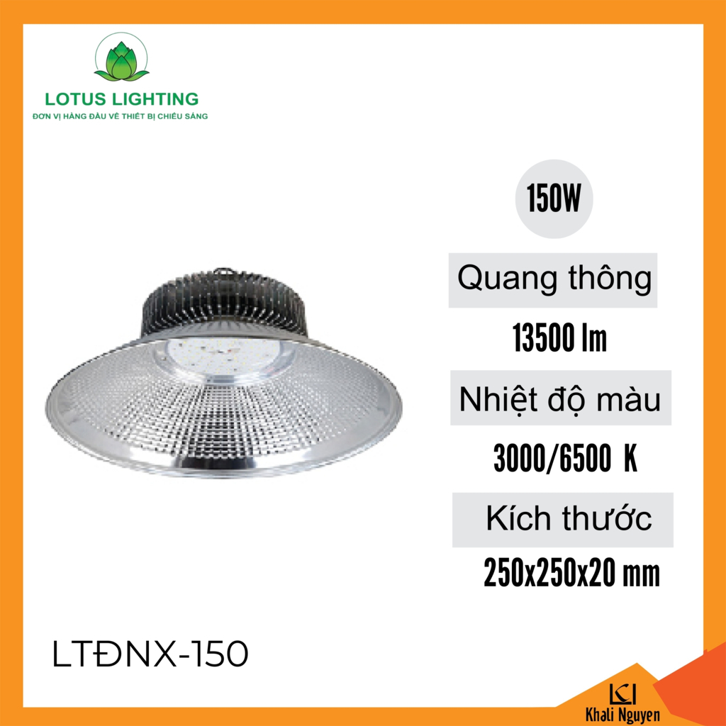 Đèn nhà xưởng đuôi én 150W Lotus Lighting LTĐNX-150