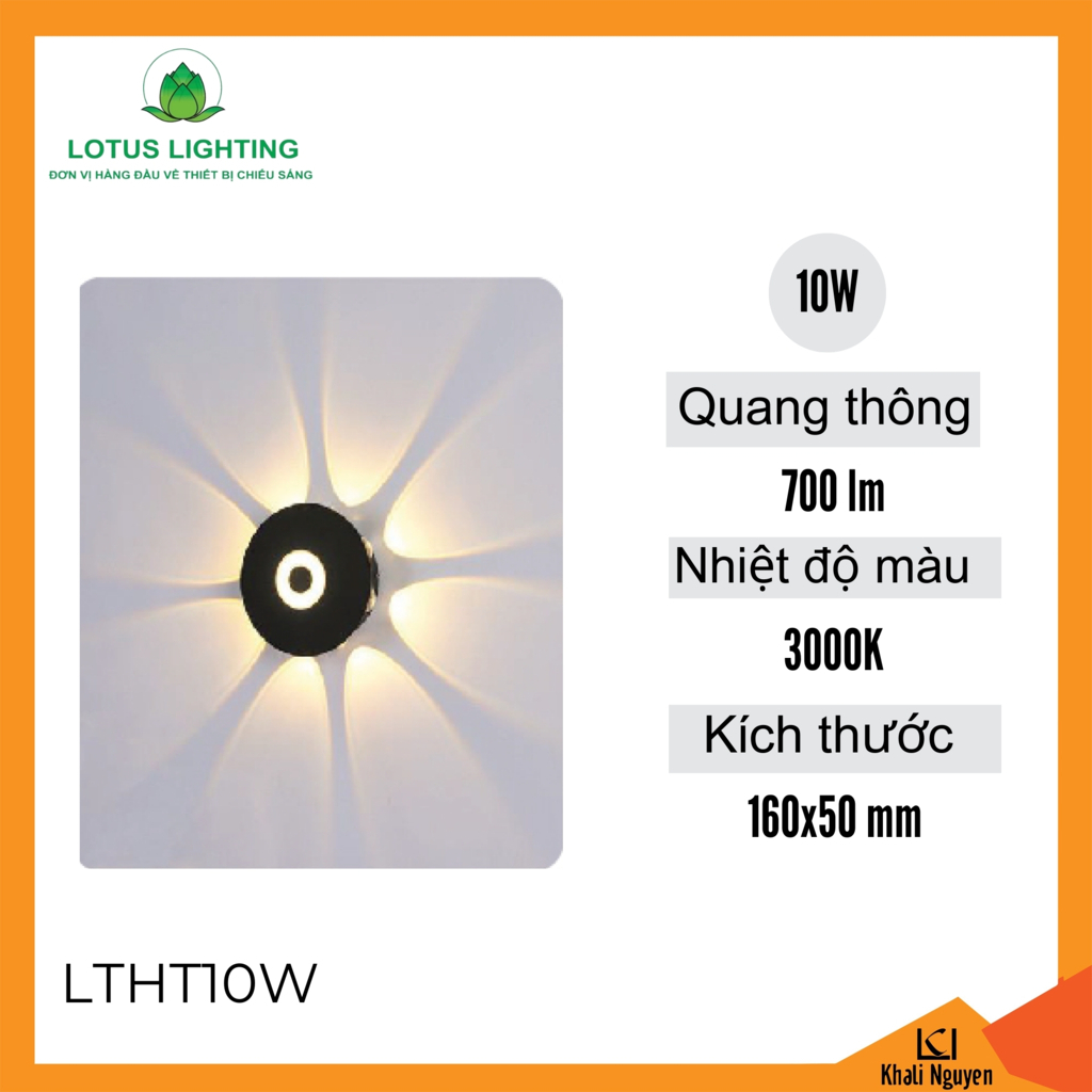 Đèn hắt tường 10W Lotus Lighting LTHT10W