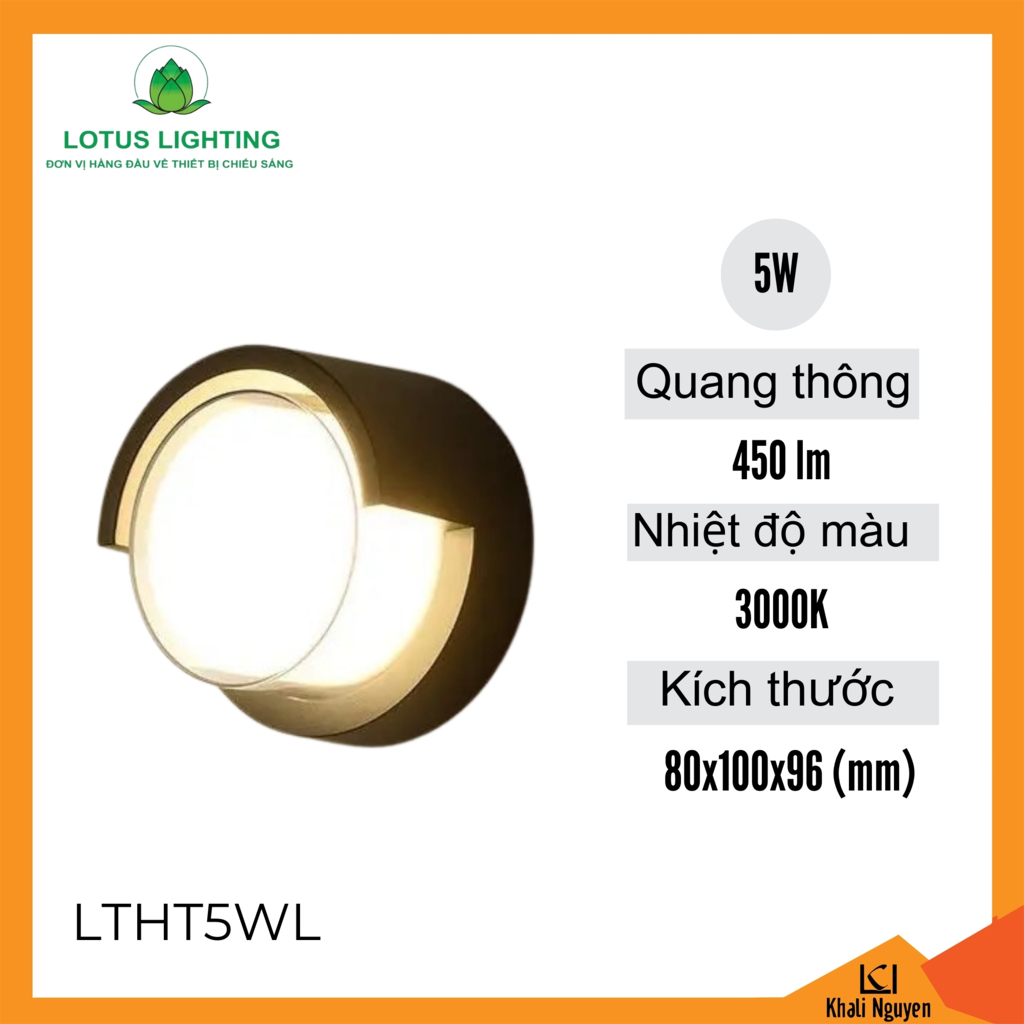 Đèn hắt tường 5W Lotus Lighting LTHT5WL