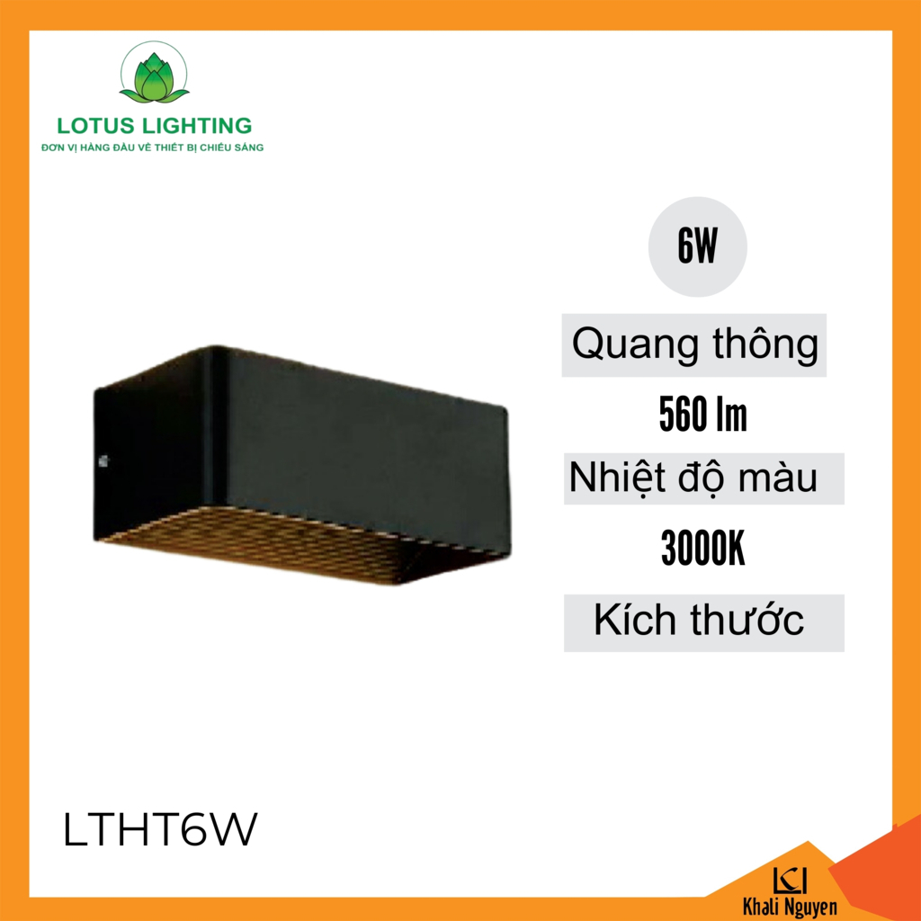 Đèn hắt tường 6W Lotus Lighting LTHT6W