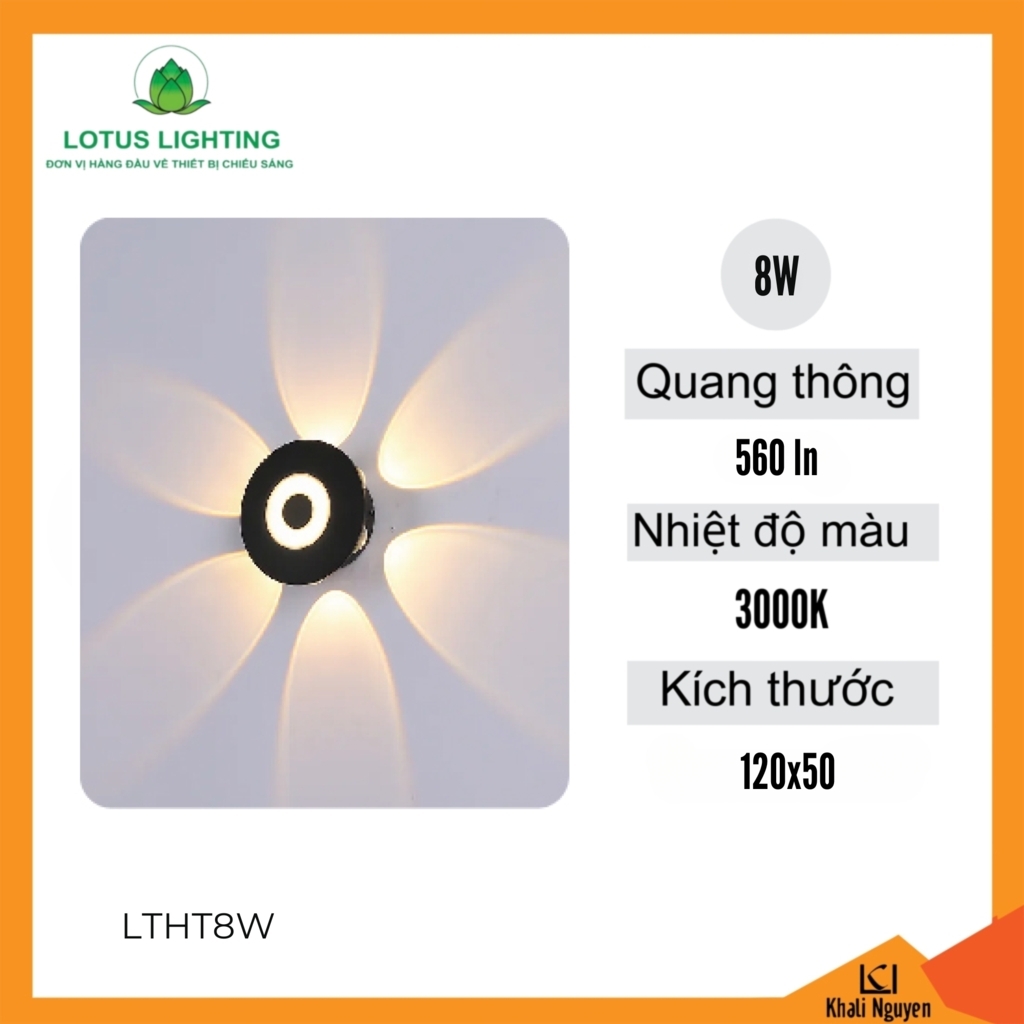 Đèn hắt tường 8W Lotus Lighting LTHT8W-TRON