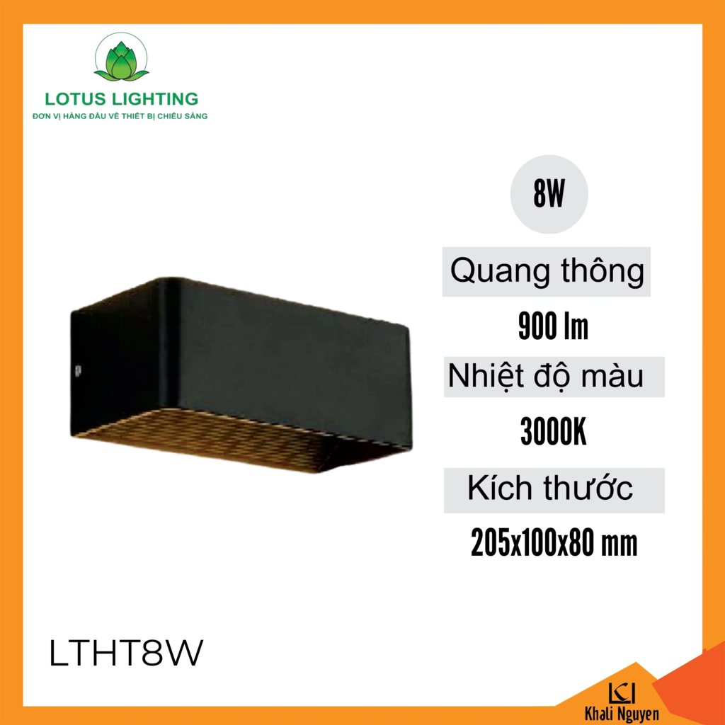 Đèn hắt tường 8W Lotus Lighting LTHT8W