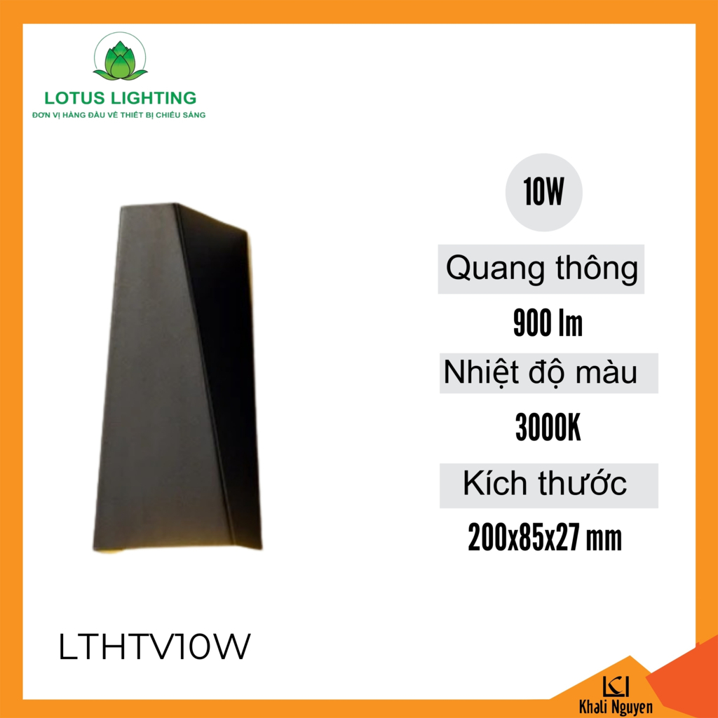 Đèn hắt tường 10W Lotus Lighting LTHTV10W