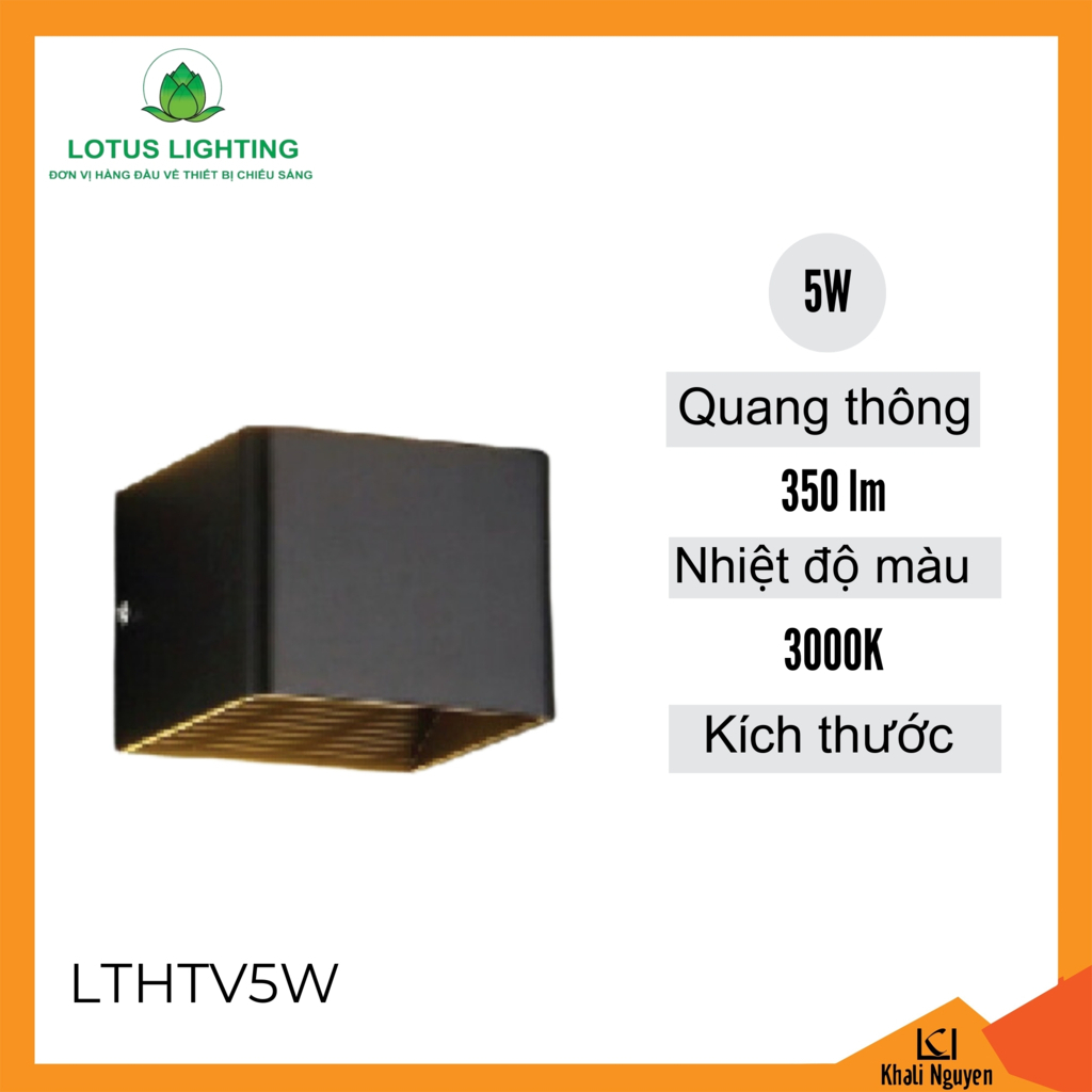 Đèn hắt tường 5W Lotus Lighting LTHTV5W