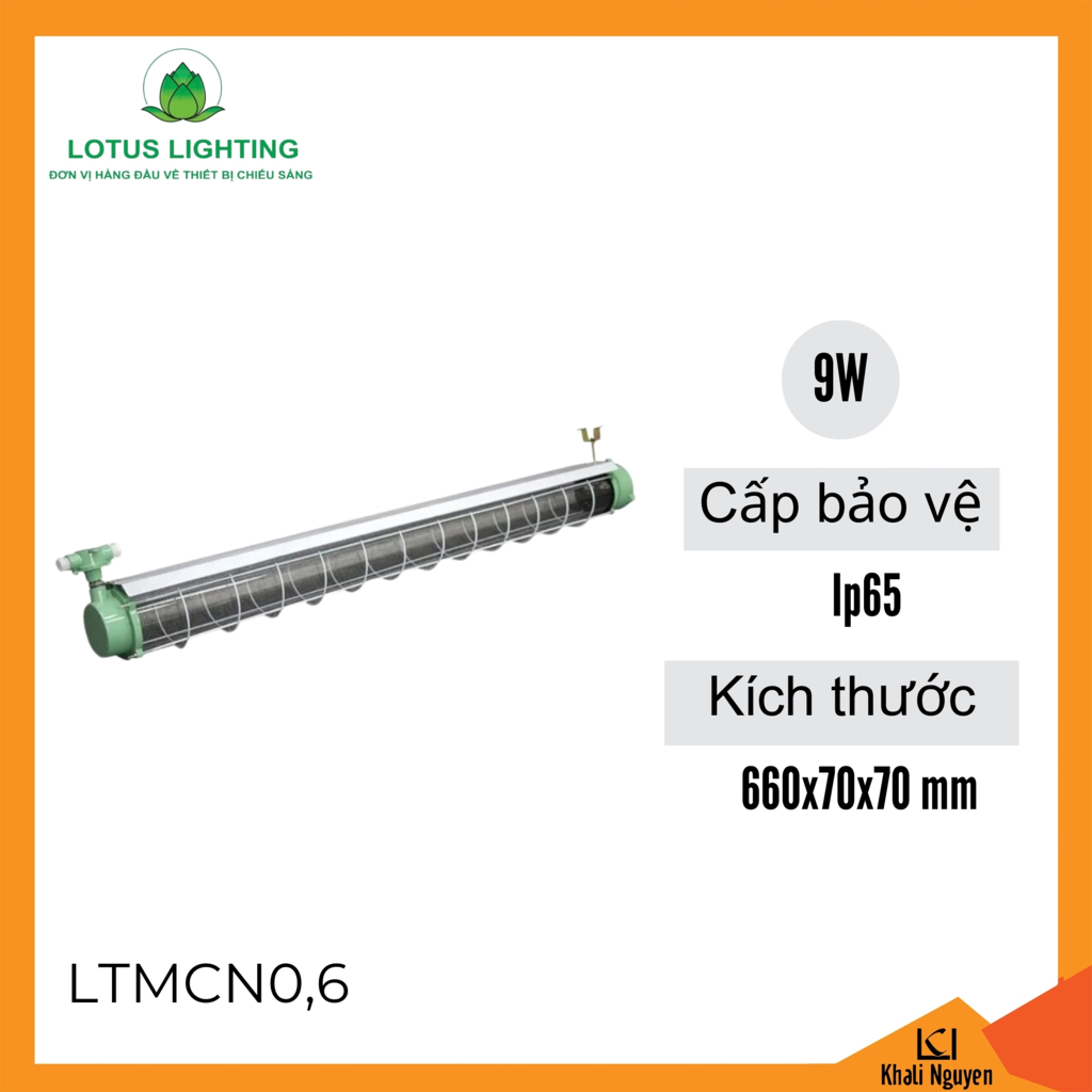 Đèn chống nổ đơn 9W Lotus Lighting LTMCN0,6