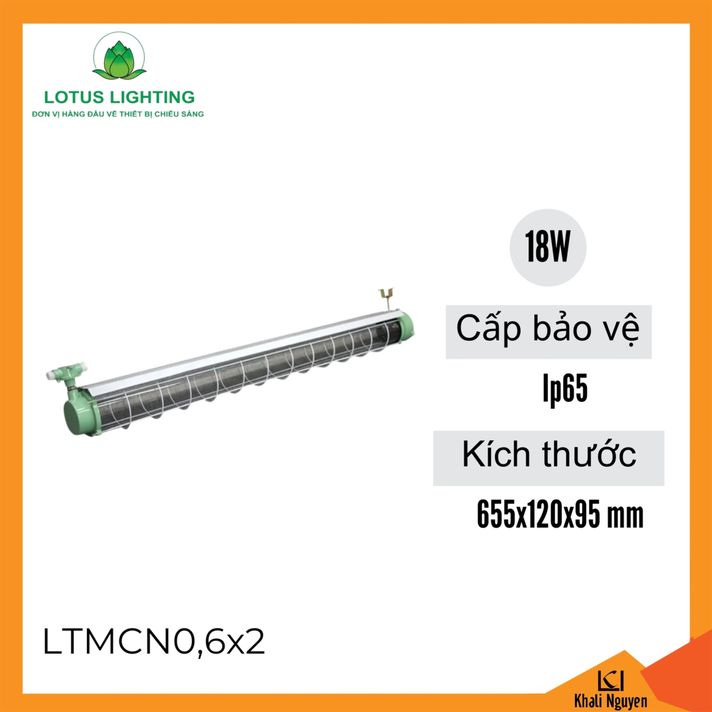 Đèn chống nổ đôi 18W Lotus Lighting LTMCN0,6x2