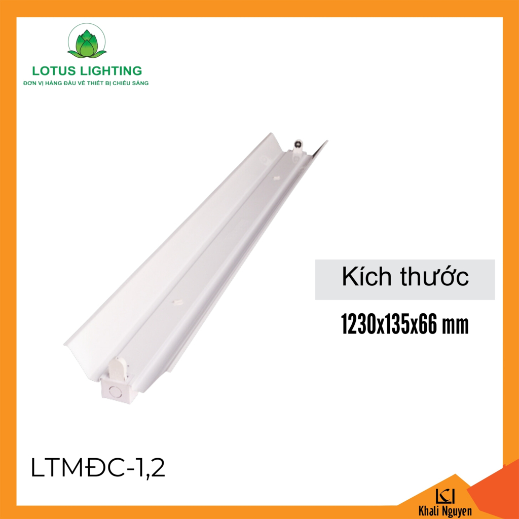 Máng tuýp đơn hóa sơn tĩnh điện Lotus Lighting LTMĐC-1,2