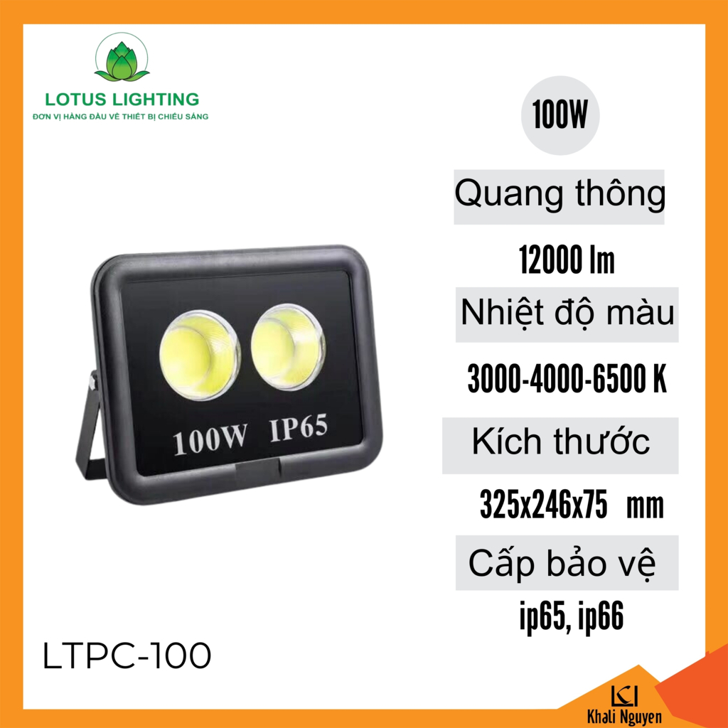 Đèn pha cốc 100W Lotus Lighting LTPC-100