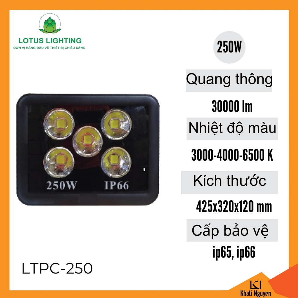 Đèn pha cốc 250W Lotus Lighting LTPC-250