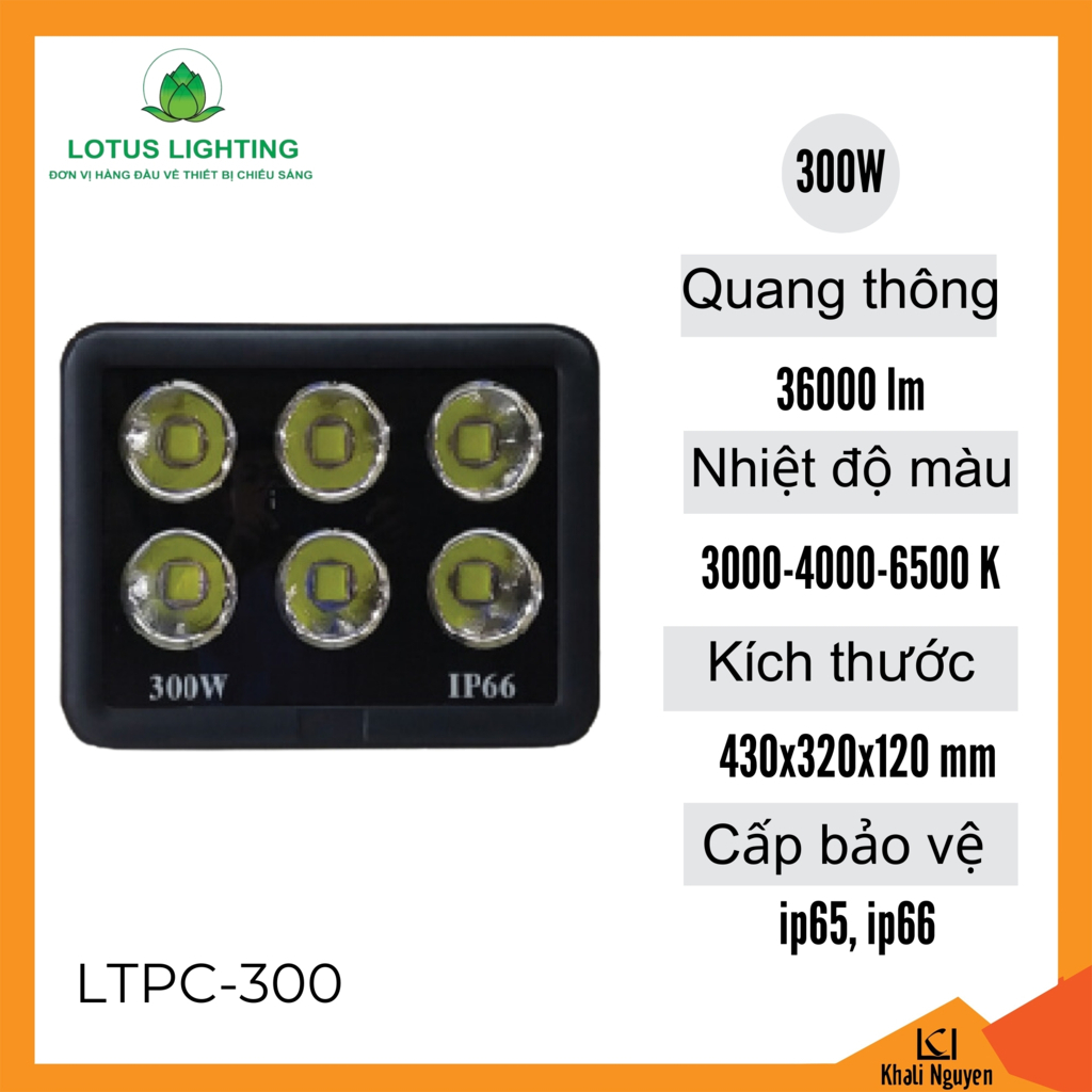 Đèn pha cốc 300W Lotus Lighting LTPC-300