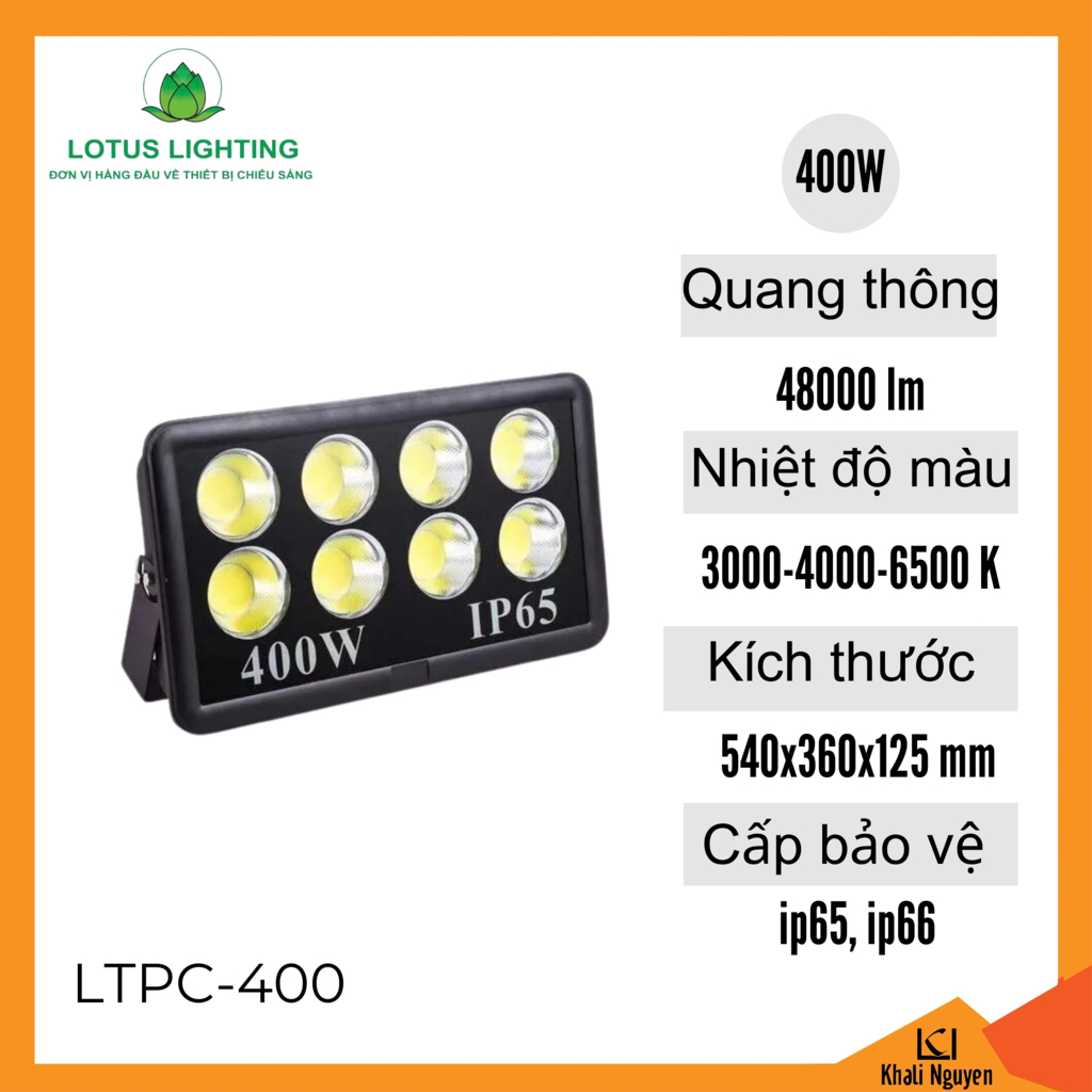 Đèn pha cốc 400W Lotus Lighting LTPC-400