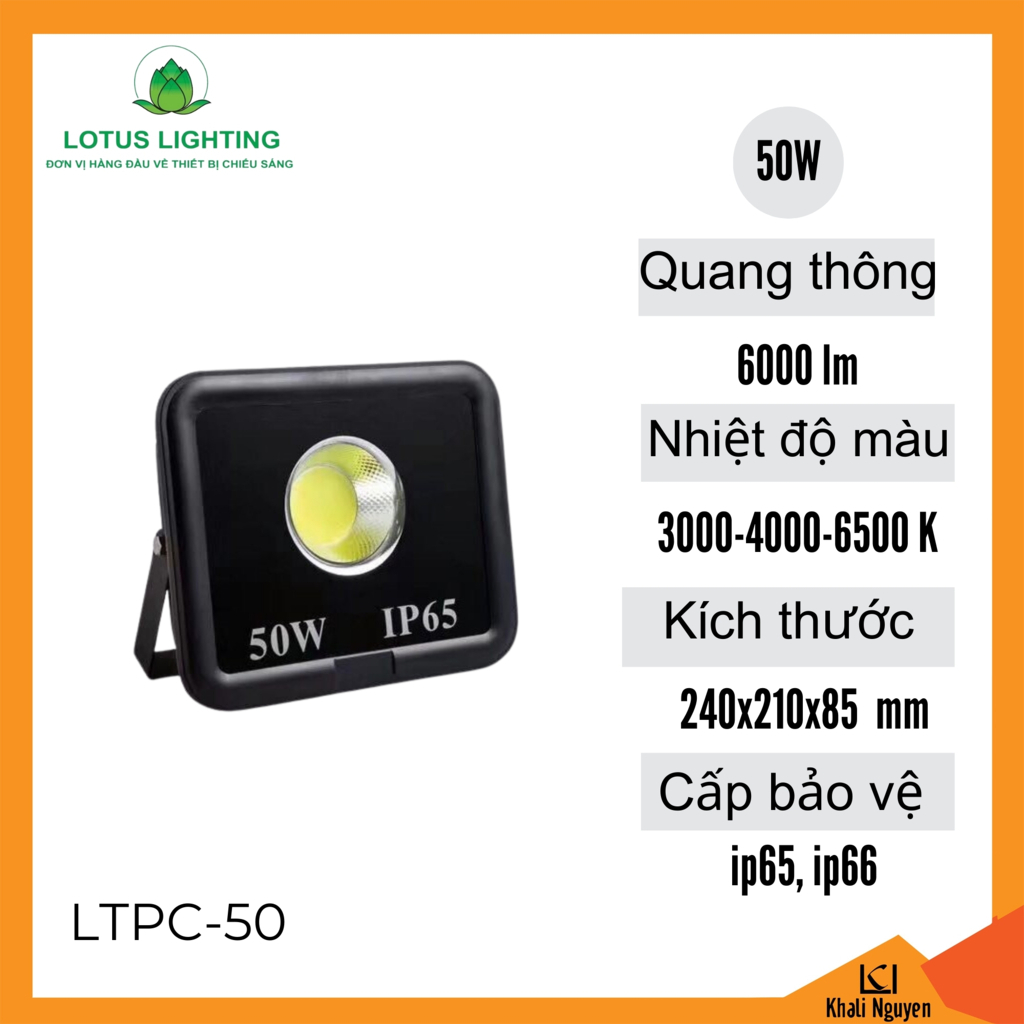 Đèn pha cốc 50W Lotus Lighting LTPC-50