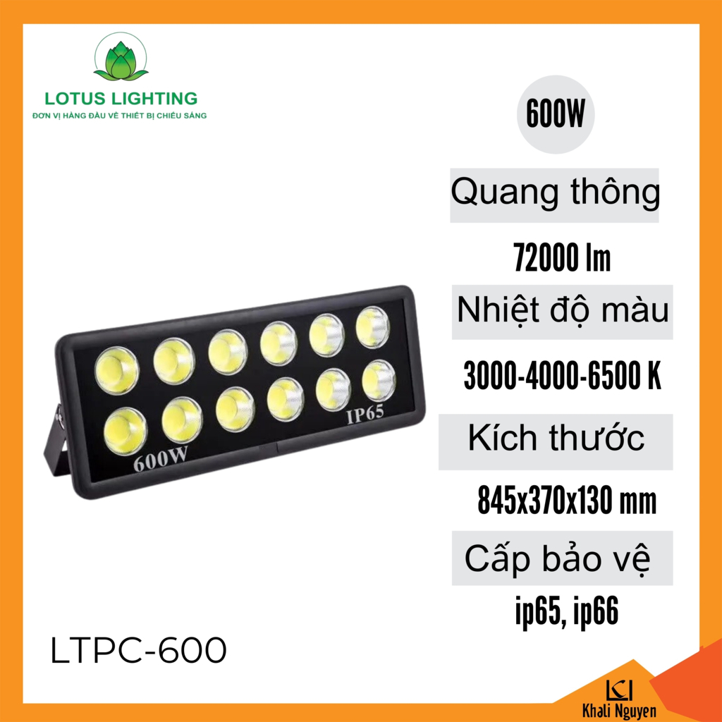 Đèn pha cốc 600W Lotus Lighting LTPC-600