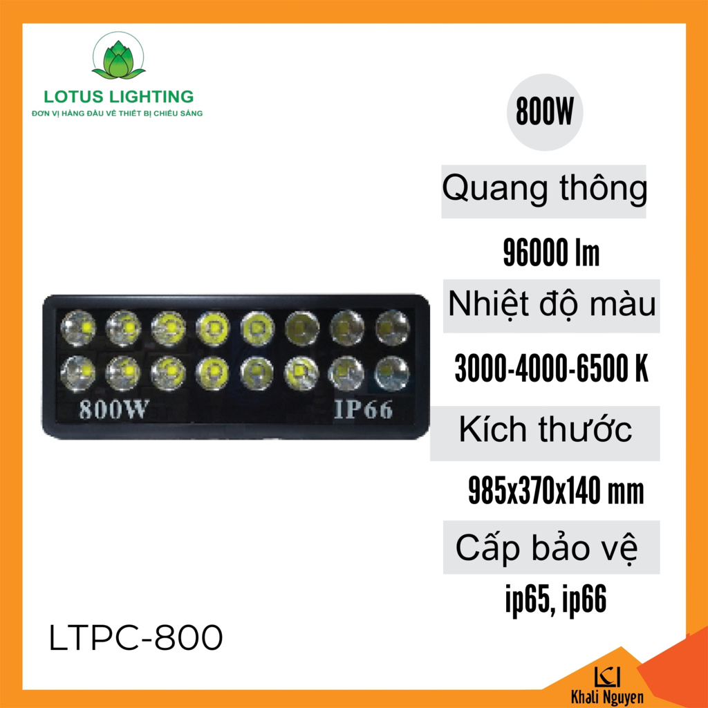 Đèn pha cốc 800W Lotus Lighting LTPC-800