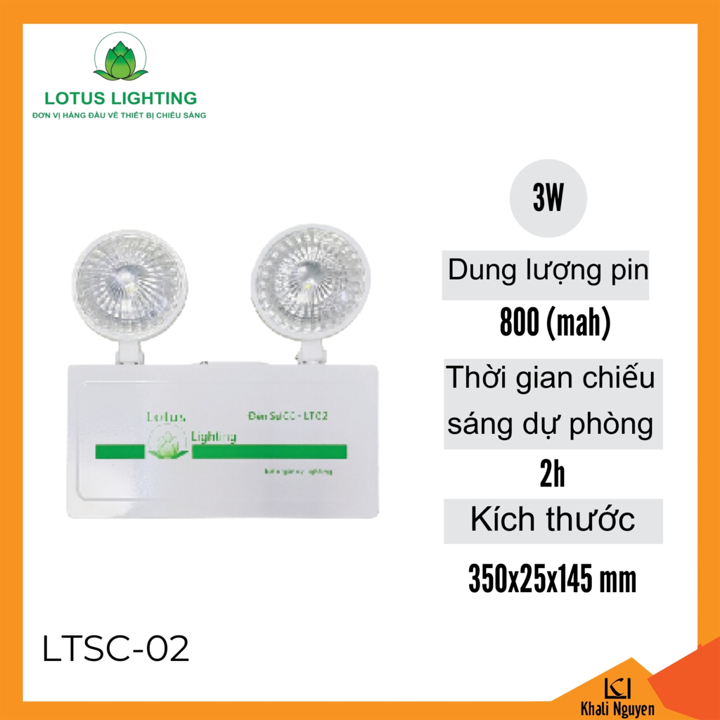 Đèn báo sự cố 3W Lotus Lighting LTSC-02