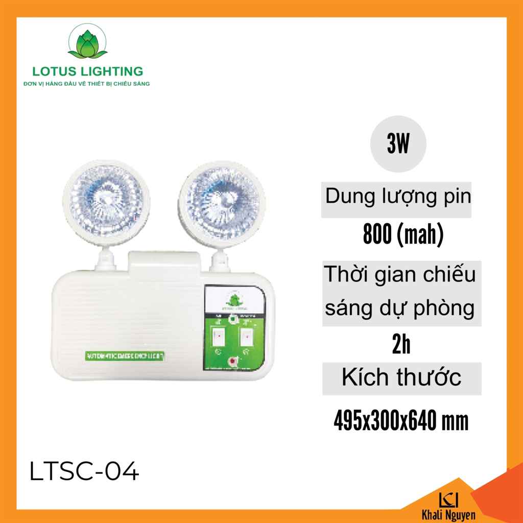 Đèn báo sự cố 3W Lotus Lighting LTSC-04