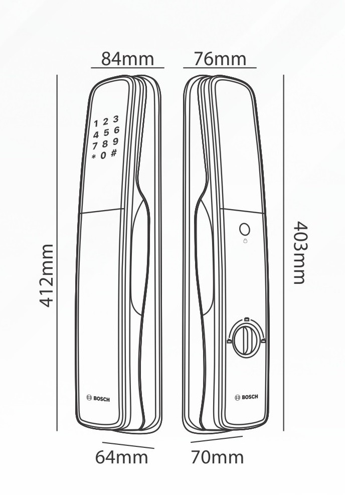 Bản Vẽ Khóa Điện Tử Bosch EL 800AKB