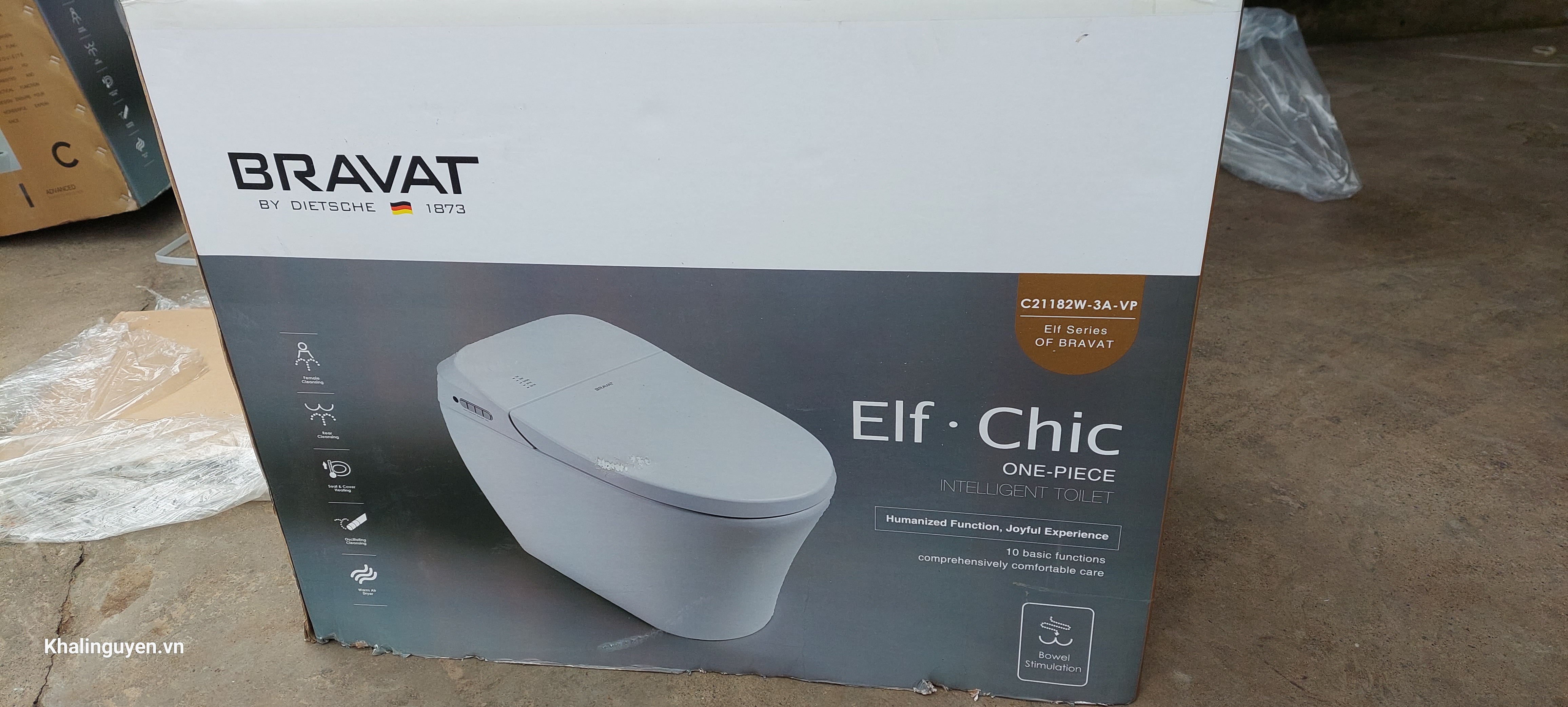 Đóng hộp bồn cầu Bravat C21182W-3A-VP