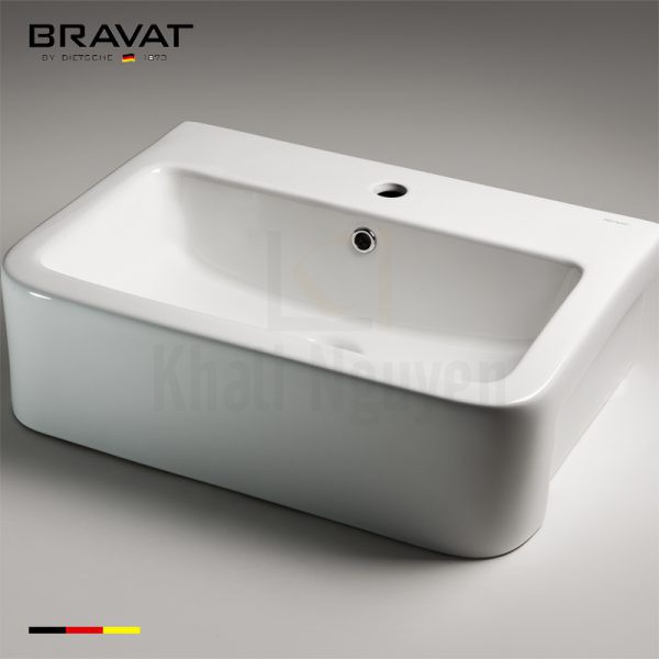Chậu Rửa Lavabo Bravat C22149W-1-ENG Bán Âm Bàn