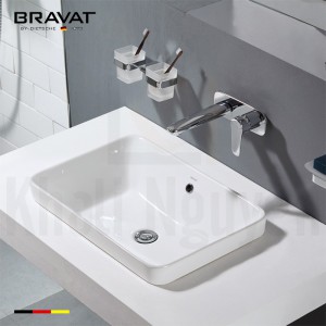 Chậu Rửa Lavabo Bravat C22206W-ENG Đặt Bàn