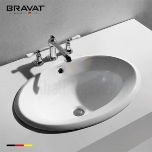 Chậu Rửa Lavabo Bravat C22218W-ENG Âm Bàn