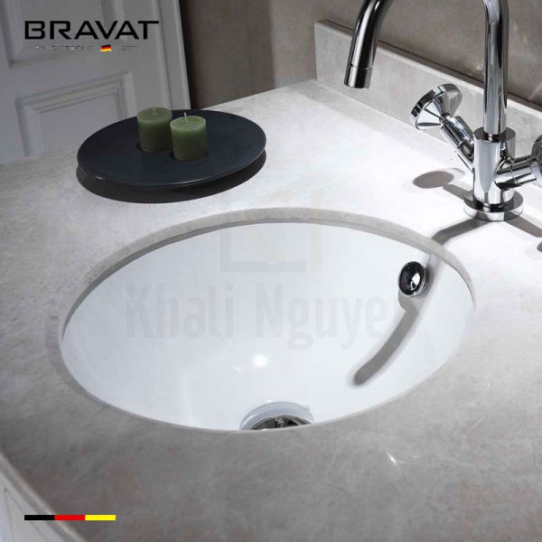 Chậu Rửa Lavabo Bravat C22326W-ENG Âm Bàn