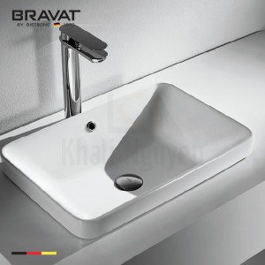 Chậu Rửa Lavabo Bravat C22327W-ENG Đặt Bàn
