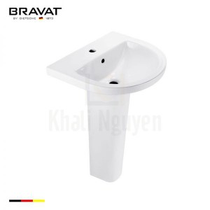 Chậu Rửa Lavabo Bravat C22330W-1-ENG Treo Tường Chân Dài