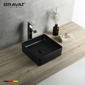Chậu Rửa Lavabo Bravat C22356K Đặt Bàn Màu Đen