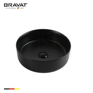 Chậu Rửa Lavabo Bravat C22357K Đặt Bàn Màu Đen