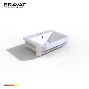 Chậu Rửa Lavabo Bravat C22360W-1-ENG Bán Âm Bàn
