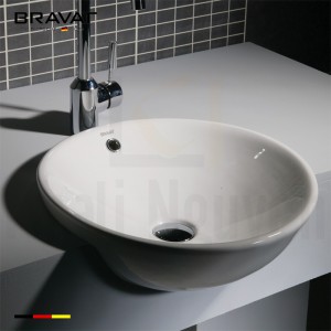 Chậu Rửa Lavabo Bravat C2289W-ENG Bán Âm Bàn