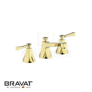 Vòi Lavabo Bravat F22994BAF-ENG 3 L? M? Vàng