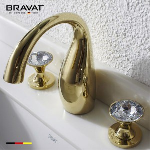 Vòi Lavabo Bravat F24287G-ENG 3 L? Nóng L?nh