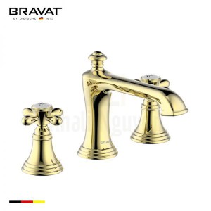 Vòi Lavabo Bravat F25193BAF-ENG 3 L? Nóng L?nh M? Vàng