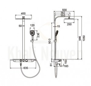 Bản Vẽ Sen Tắm Cây Bravat F6276312CP-A-ENG