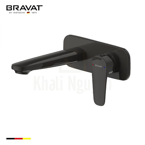 Vòi Lavabo Bravat P8173218BW-ENG Gắn Tường Nóng Lạnh