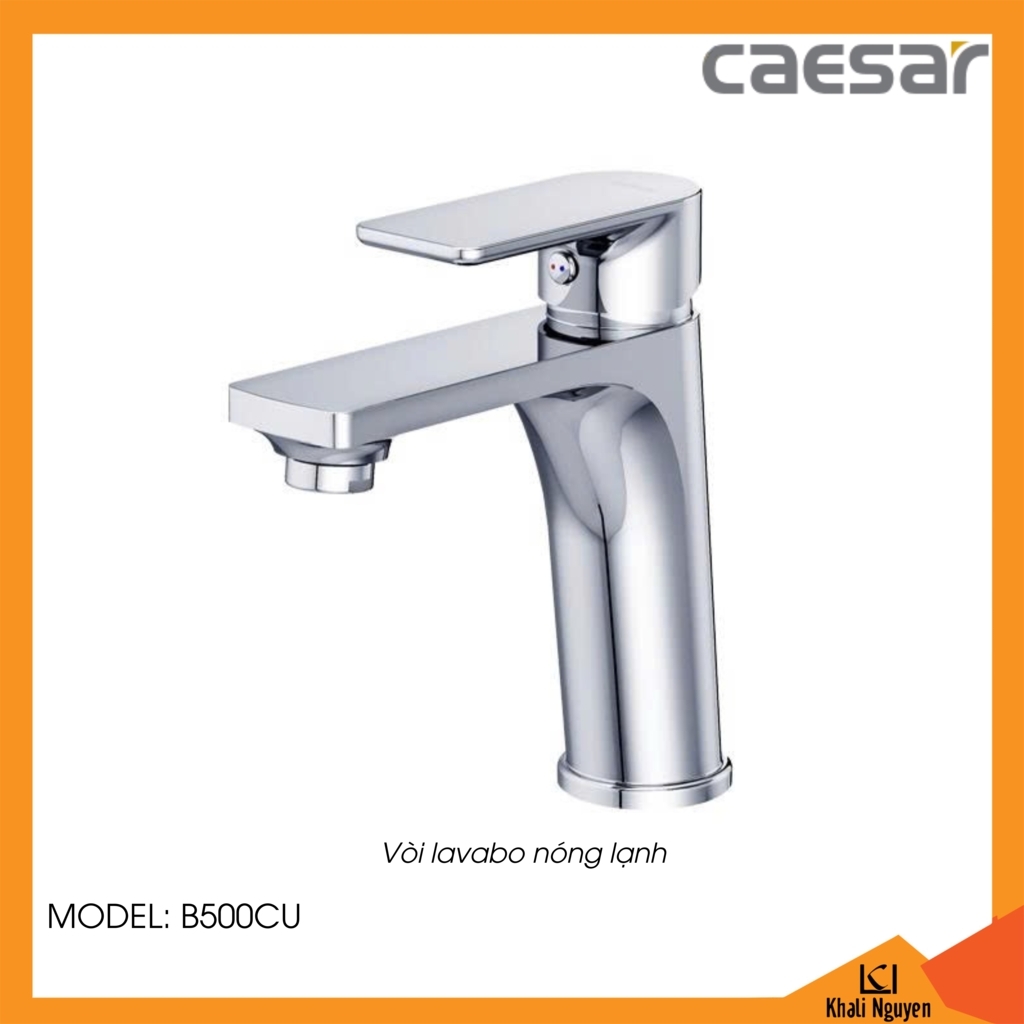 Vòi lavabo Caesar 1 lỗ B500CU nóng lạnh