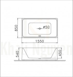 Bản vẽ kỹ thuật bồn tắm CAESAR AT6250