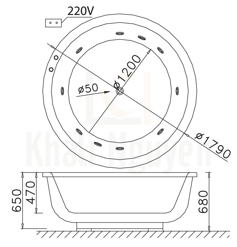 Bản vẽ kỹ thuật bồn tắm CAESAR MT6470